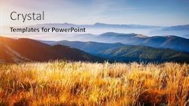  Presentation with mountain view - Presentation enhanced with attractive-view-of-mountain-ranges background and a light blue colored foreground