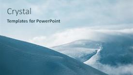  Presentation with earth day - PPT layouts enhanced with attractive-view-on-skiing-area background and a sky blue colored foreground