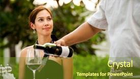  Presentation with well - Colorful theme enhanced with attractive-well-dressed-woman-having backdrop and a tawny brown colored foreground