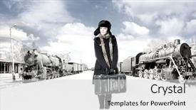  Presentation with retro - PPT theme enhanced with frame of mind series visually pleasing composition of human face wire-frame and fractal elements to serve as background in works on mind reason thought mental powers and mystic consciousness background and a ocean colored foreground