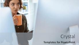  Presentation with woman office desk - 