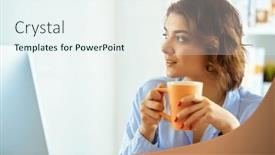  Presentation with woman office desk - 