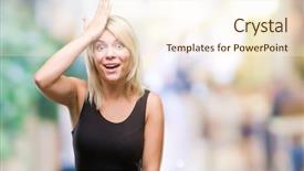  Presentation with memory - Cool new presentation design with attractive woman wearing elegant dress backdrop and a cream colored foreground