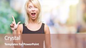  Presentation with number - Audience pleasing slide set consisting of attractive woman wearing elegant dress backdrop and a coral colored foreground