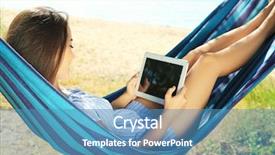  Presentation with sensuality woman black angel relaxing - Cool new theme with attractive woman with tablet computer backdrop and a teal colored foreground