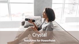  Presentation with young woman diagnosis of sti - Presentation design having attractive young afro american woman background and a coral colored foreground