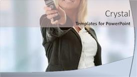  Presentation with business women - PPT layouts having attractive-young-business-women background and a soft green colored foreground