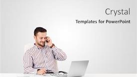  Presentation with plain - Amazing slide deck having attractive-young-businessman-with-plain backdrop and a white colored foreground