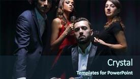  Presentation with casino - Amazing PPT theme having attractive young caucasian man make backdrop and a ocean colored foreground