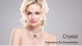  Presentation with jewelery - Slide deck having attractive young girl wearing golden background and a lemonade colored foreground