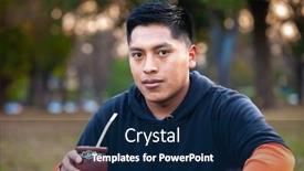  Presentation with herbal - Slide deck consisting of attractive-young-man-drinking-yerba background and a navy blue colored foreground