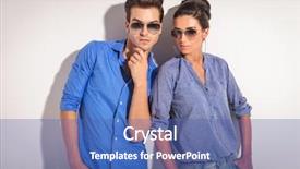  Presentation with lover - Presentation consisting of attractive young man holding his hand to his chin while his lover is looking at the camera background and a ocean colored foreground