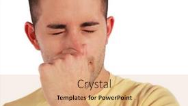  Presentation with nose - Presentation having attractive-young-man-holding background and a coral colored foreground