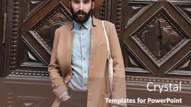  Presentation with man door - Amazing theme having attractive-young-man-wearing-autumn backdrop and a violet colored foreground