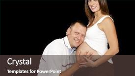  Presentation with black baby - Audience pleasing slide deck consisting of attractive young married couple expecting a baby black background with room for text backdrop and a tawny brown colored foreground