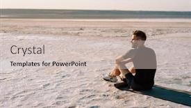  Presentation with salt - PPT theme enhanced with attractive-young-sportsman-sitting background and a soft green colored foreground