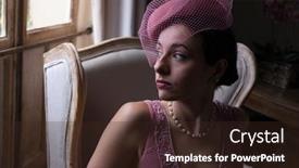  Presentation with windows - Amazing theme having attractive-young-woman-in-1920s backdrop and a wine colored foreground