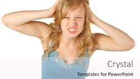  Presentation with angry - Colorful slide deck enhanced with attractive-young-woman-in-angry backdrop and a white colored foreground