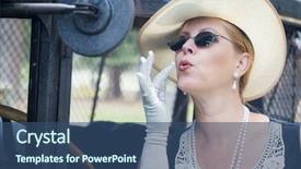  Presentation with twenties - PPT theme enhanced with attractive young woman in twenties background and a  colored foreground