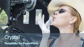  Presentation with twenties - Amazing slides having hands of women in a sweater are holding a christmas present top view flat lay backdrop and a tawny brown colored foreground