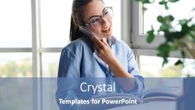  Presentation with reading table - Presentation design featuring attractive-young-woman-sitting background and a teal colored foreground