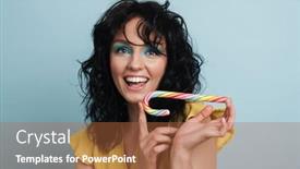  Presentation with sugar cane - PPT theme enhanced with attractive-young-woman-wearing-dress background and a red colored foreground