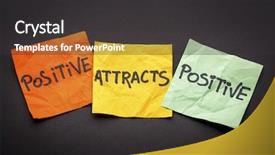  Presentation with black paper - Slides with attracts positive - law of attraction background and a dark gray colored foreground