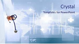  Presentation with media image - Presentation design consisting of attributes innovation - image of human hand holding background and a  colored foreground