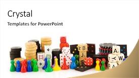  Presentation with board game - Beautiful presentation theme featuring attributes to play board game backdrop and a white colored foreground
