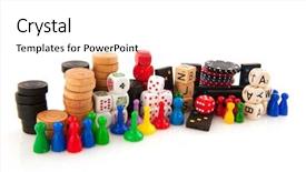  Presentation with board game - Colorful PPT theme enhanced with attributes to play board game backdrop and a white colored foreground
