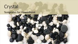  Presentation with award in black and white - PPT theme with attrition - black and white pebble stones background and a  colored foreground