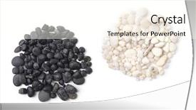  Presentation with white black grafitti - Amazing presentation theme having attrition - black and white pebble stones backdrop and a  colored foreground