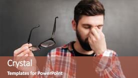  Presentation with cage - Presentation theme with attrition - tired man dressed in shirt background and a red colored foreground