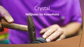  Presentation with atv - Presentation theme with atv constant-velocity cv joint repair hammer in by hands background and a violet colored foreground