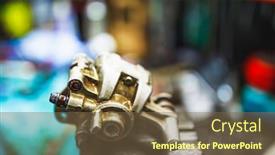  Presentation with brake - Colorful presentation theme enhanced with atv hydraulic disc brake caliper backdrop and a tawny brown colored foreground