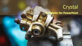  Presentation with atv - Presentation consisting of hydraulics - atv hydraulic disc brake caliper background and a tawny brown colored foreground