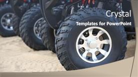  Presentation with nobody - Slides with atvs-in-desert-quadbikes-closeup background and a ocean colored foreground
