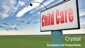  Presentation with nanny - PPT layouts featuring au pair parenting or babysitting background and a tawny brown colored foreground