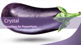  Presentation with eggplant - Colorful slide deck enhanced with aubergine or eggplant isolated backdrop and a violet colored foreground