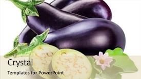  Presentation with eggplant - Beautiful slide deck featuring aubergine or eggplant with aubergine backdrop and a lemonade colored foreground