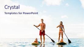  Presentation with stand - Amazing presentation theme having aubs - family having fun stand up backdrop and a sky blue colored foreground