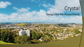  Presentation with summit - Presentation theme enhanced with auckland city from the summit background and a light blue colored foreground