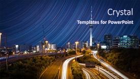 Presentation with star trails - PPT theme featuring auckland-city-lights-auckland-s background and a ocean colored foreground