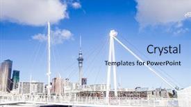  Presentation with new zealand - Colorful slides enhanced with auckland skyline in cbd central backdrop and a  colored foreground