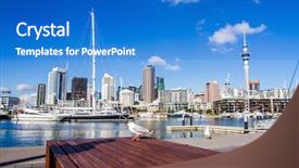  Presentation with cbd - PPT layouts consisting of auckland skyline in cbd central background and a  colored foreground