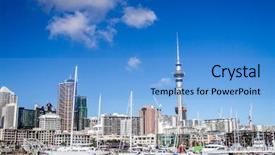  Presentation with cbd - Theme featuring auckland skyline in cbd central background and a  colored foreground
