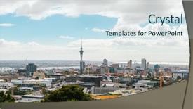  Presentation with new path - Theme consisting of auckland view from mt eden background and a sky blue colored foreground