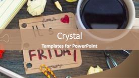  Presentation with thank god its friday - Theme having online auction - it's friday background and a coral colored foreground