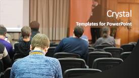  Presentation with acting - Presentation theme with audience listens to the acting background and a  colored foreground