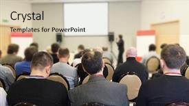  Presentation with acting - Presentation design featuring audience listens to the acting background and a soft green colored foreground